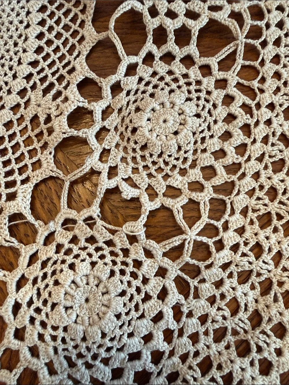 Antique lace tablecloth